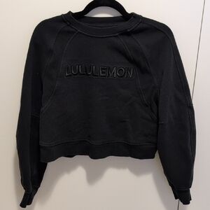 lululemon athletica Black Cropped Sweatshirt